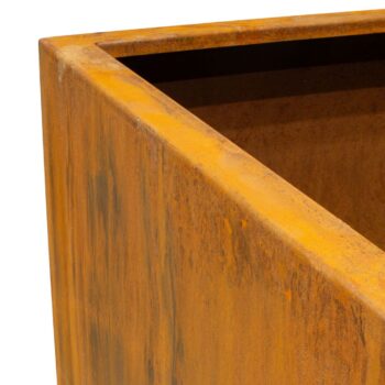 Corten steel plant cube, 48 x 48 x 48 cm