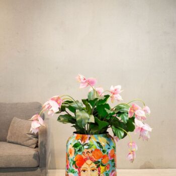 Blooming Namaste planter, Ø 47 cm, height 62 cm, multicolor