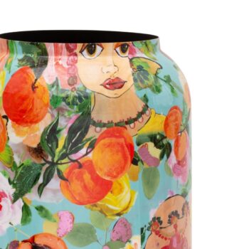 Blooming Namaste planter, Ø 30 cm, height 43 cm, multicolor