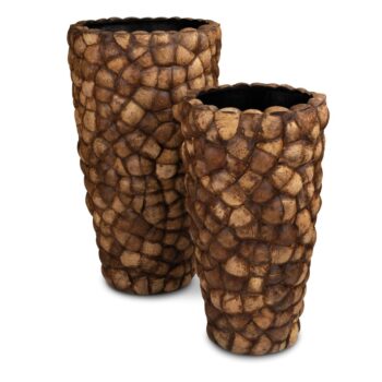 Coconut floor vase, Ø 39 cm, height 75 cm