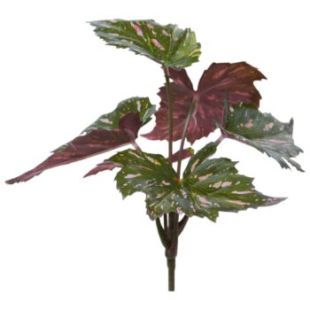 Begonia Rex kunstplant groen rood