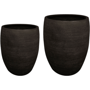 Vase set of 2 Ciana black D55 H68