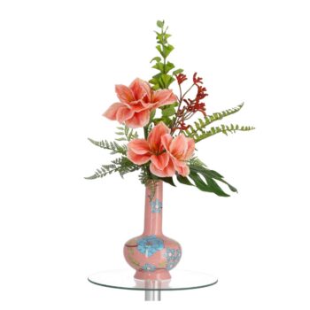 Handgebonden Kunstboeket Mia Oslo Roze