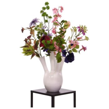 Handgebonden Kunstboeket Aurora Nice - Rose/Paars - Met Tuitvaas